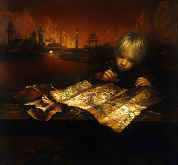 “Địa đồ” (The map) trên akiane.com
