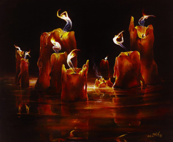 bức tranh “Vũ điệu thời gian” (Dancing Against Time)